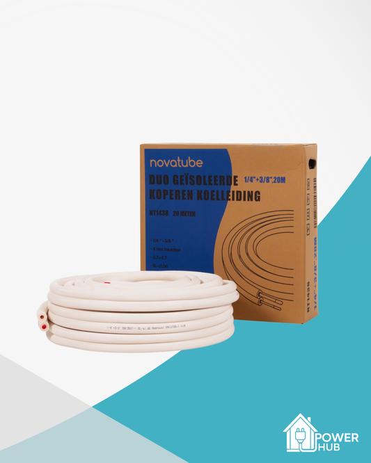 NovaTube Duo Insulated Refrigerant Pipe – 1/4-3/8 (20 Meter Roll) 
